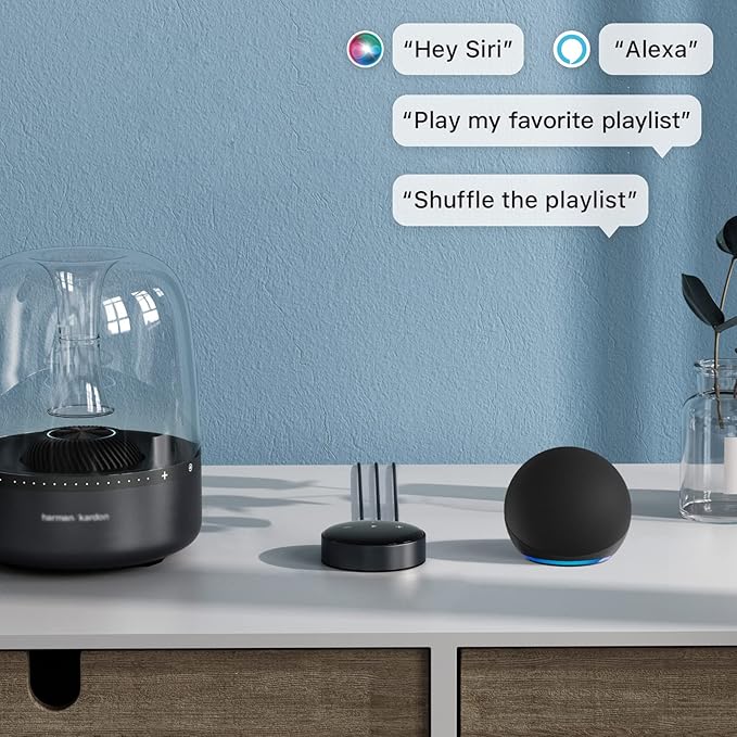 WiiM Mini AirPlay 2 Wireless Audio Streamer, Multiroom Stereo, Preamplifier, Works with Alexa and Siri Voice Assistants, Stream Hi-Res Audio from Amazon Music, Tidal and More