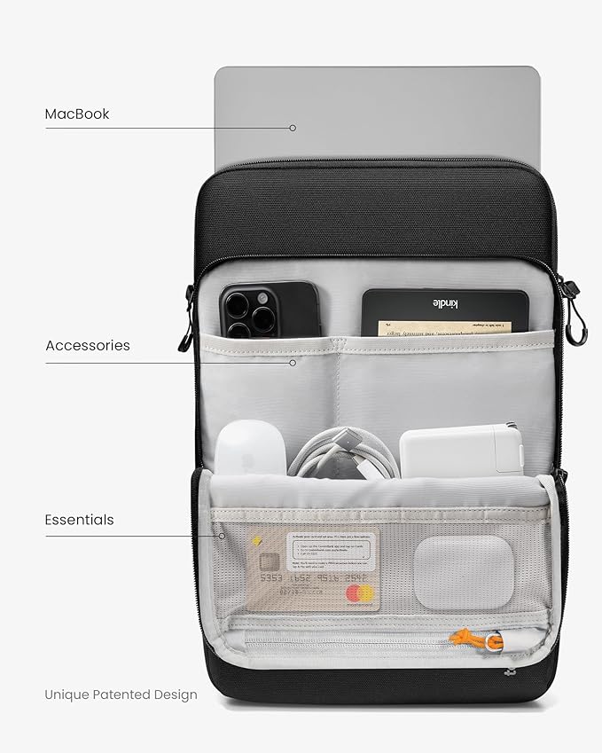 tomtoc DefenderACE 13 Inch iPad Case Sleeve Bag for iPad Pro M4, M2&M1 & 2025 13 Inch iPad Air M3/M2 2024, 360 Protection Spill-Water Resistant Tablet Sleeve Carrying Case