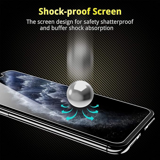 UNBREAKcable 3-Pack Screen Protector for iPhone 11 Pro/XS/X, Double Shatterproof Tempered Glass [Easy Installation Frame] [9H Hardness] [HD Clear] [Case Friendly] for 5.8 Inch