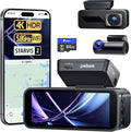 Pelsee P1 Pro Dash Cam Front and Rear, STARVIS 2 Sensor, 4K Dual Dash Camera for Cars with Full-Color Night Vision, HDR WDR, ADAS, GPS, WiFi & Voice Control, 24H Parking Mode, 3.39" Screen, 64GB Card