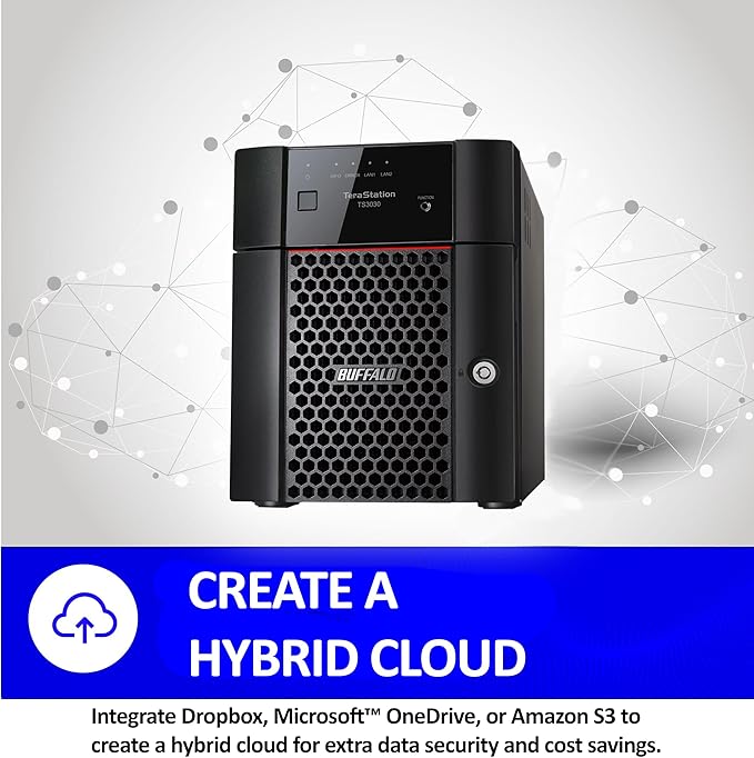 BUFFALO TeraStation Essentials 2025 4-Bay Value Desktop NAS 24TB (4x6TB) with Hard Drives Included