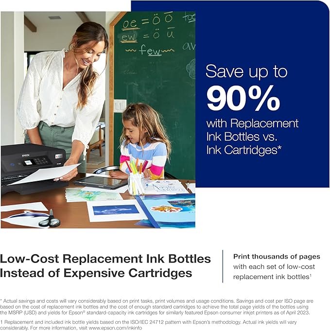 Epson EcoTank ET-4800 Wireless All-in-One Cartridge-Free Supertank Printer with Scanner & EcoTank ET-2850 Wireless Color All-in-One Cartridge-Free Supertank Printer with Scan