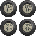 Mini Hygrometer Digital Thermometer Humidity Meter Hygrometer Thermometers Indoor/Outdoor Humidity Monitor Reptile Thermometer for Humidors Greenhouse Garden Cellar Fahrenheit(℉)/ Celsius(℃) 4 Pack