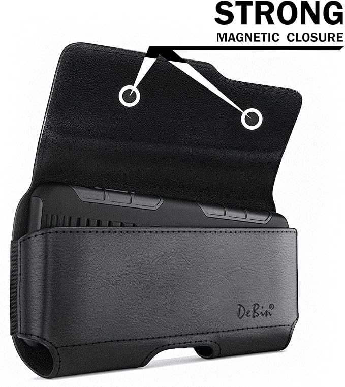 DeBin Case for Samsung Galaxy S25+ Plus, 5G S24+ S23+, S22+, S21+, S20+ S10+ S8+ S9+, S23 FE, S21 FE, A20, A30, Cell Phone Belt Holster Clip Carrying Pouch Holder Cover (Fits Otterbox Commuter) Black