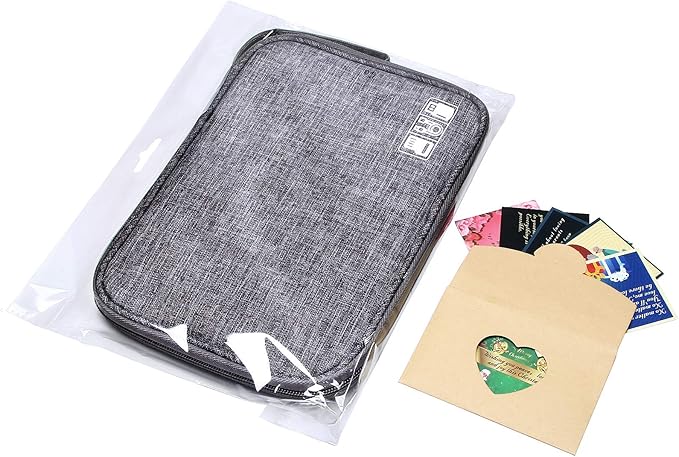 CILLA Travel Cord Organizer Case, Portable Waterproof Storage Bag for Charger, Cord, USB, Power Bank, Earphone, SD Card, Travel Essentials