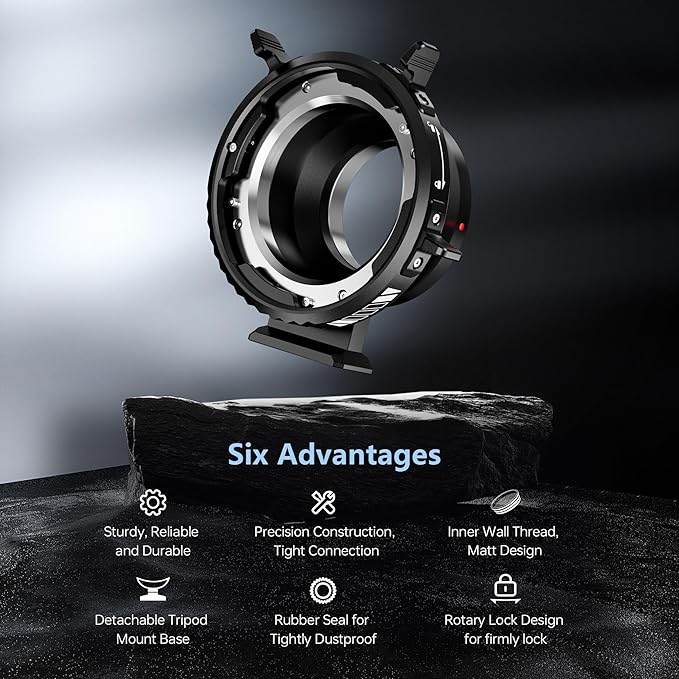 VILTROX PL-E Lens Adapter, Lens Converter Ring Camera Lens Mount Adapter Ring Compatible with PL Lens to Sony E/NEX Mount Cameras A7S3/FS7/5/FX9 /A7R4/R3/a Series/Nex Series