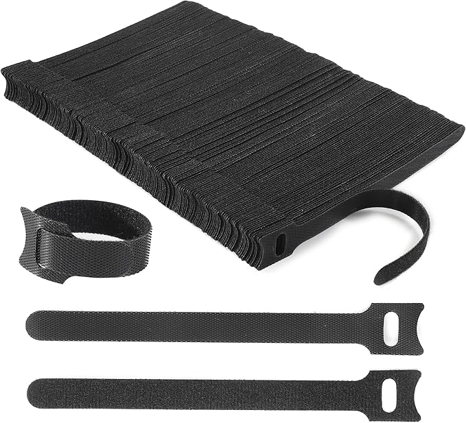 Reusable Cable Ties, 210 PCS 6 Inches Adjustable Cord Straps Wire Organizer Cord Wrap and Hook Loop Cable Management