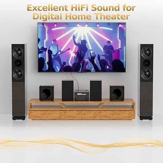 Optical Audio Cable 3 FT, Digital Audio Cable, Toslink Fiber Optic Cord, [Nylon Braided, Slim Aluminum Shell, Gold Plated Connector], for Home Theater, Sound Bar, PS4, Xbox, TV and More