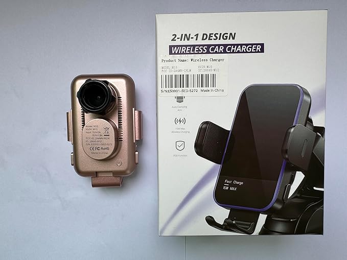 Wireless Car Charger,【7 Colored LED Backlit】 15W Auto Clamping Car Charger Phone Mount Holder fit for iPhone 14 13 12 Mini Pro Max 11 XR XS, Samsung Galaxy S23 Ultra S22 S21+ S10+ Note 20, etc - Pink