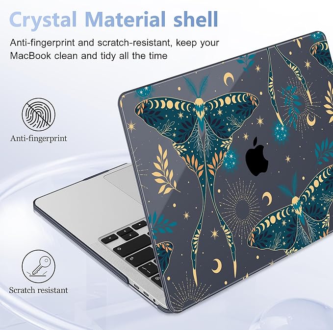 for MacBook Pro 16 inch Case 2019 2020 Release Model A2141, Plastic Hard Shell Cover with Keyboard Cover & Screen Protector for MacBook Pro 16 inch with Touch Bar & Touch ID - Butterfly P113