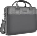 WIWU 15.6 16 Inch Laptop Bag for Men Women, Water-Resistant Laptop Case with Shoulder Strap Messenger Work Bag for Business Compatible with MacBook Air Pro/Dell XPS/HP Envy/Microsoft Surface(Grey)