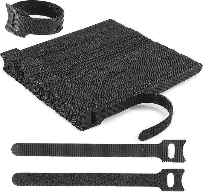 Reusable Cable Ties, 126 PCS 6 Inches Adjustable Cord Straps Wire Organizer Cord Wrap and Hook Loop Cable Management