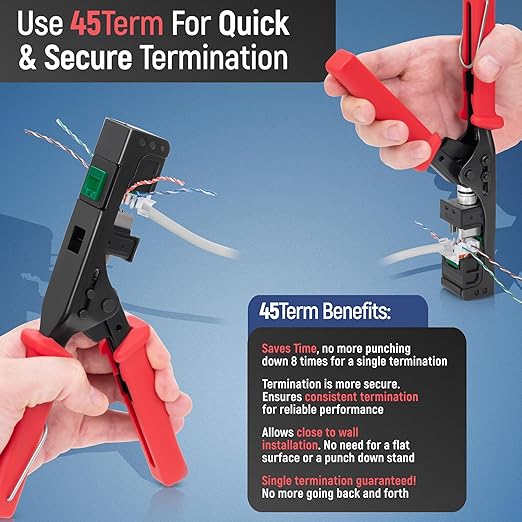 Everest 45° Angled RJ45 Cat6 Keystone Jacks 50-Pack in Green - Slim Profile Female RJ45 Connectors - Cat 6 Keystone Jack - Compatible with 45° Angled Speed Termination Tool - 45Term (B0BL3GS7ZY)