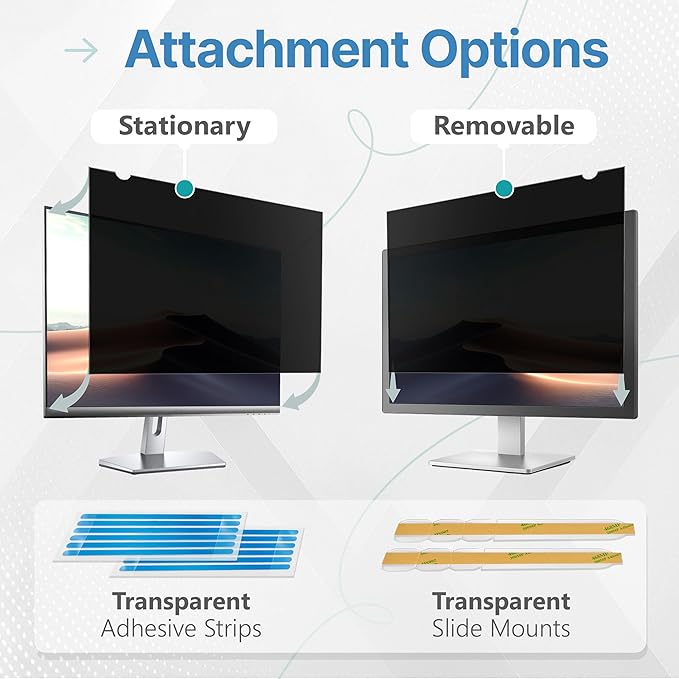 VINTEZ 29 Inch 21:9 Privacy Screen for Computer Monitor and Laptop - Anti Glare Protector Film Blue Light Filter Eye Protection - Computer Screen Privacy Shield, [1 Pack]