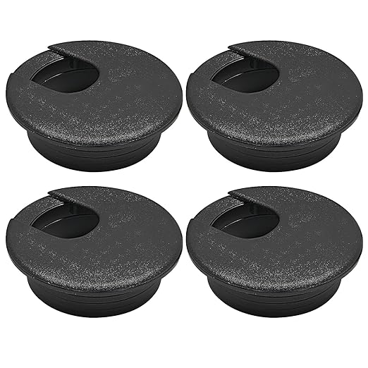 Desk Grommet 2" (50 mm), Desk Cord Hole Cover, Cable Grommet ABS Plastic, Desk Hole Grommet for Office and Home Table Cable, Detachable Cable Cord Organizer (Light Grey 4 Pcs)