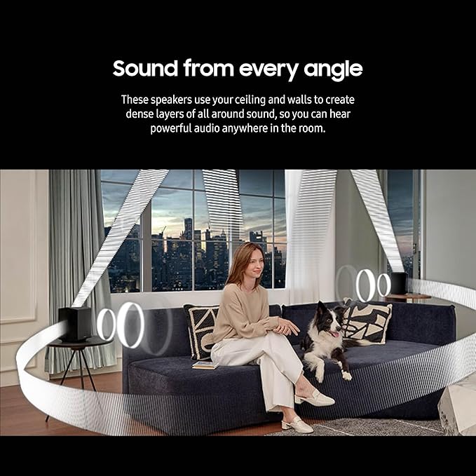 SAMSUNG Q990D 11.1.4ch Soundbar w/Wireless Dolby Atmos Audio, Rear Speaker Included, Q-Symphony, SpaceFit Sound Pro, Adaptive Sound, Game Mode Pro with Alexa Built-in, HW-Q990D/ZA