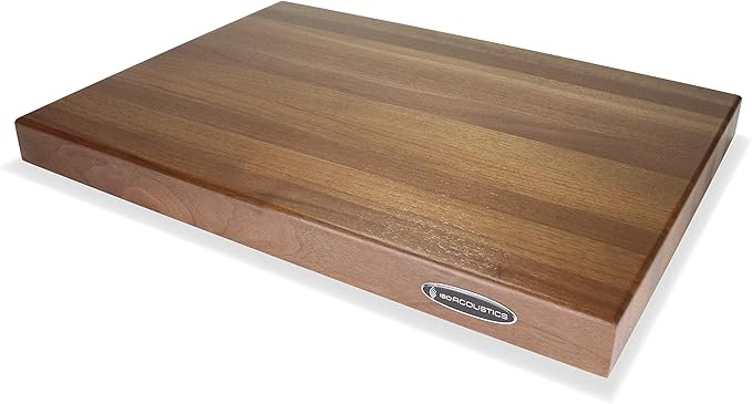 IsoAcoustics Delos Turntable Isolation Butcher Block Series: 2216W1 (22" W x 16" D x 1.75" H) Walnut