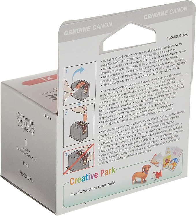 Canon PG-243/ CL-244 Ink Multi Pack, Compatible to TR4520, MX492, MG2520, MG2922 & PG-240 XL Black Ink Catridge Compatible to Printer MG2120, MG3120, MG4120, MX512, MX432, MX372