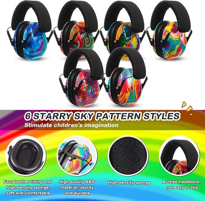 Amylove 12 Pcs Kids Ear Protection Noise Cancelling Headphones Ear Muffs Bulk 27db Adult Noise Reduction Hearing Earmuff(Universal Fit (kids & Adults),Classic Style,Fresh Color)