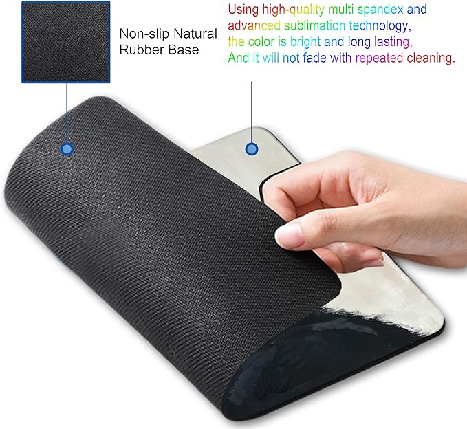 Mouse pad, Mouse pad with Design, Gorilla Oil Painting Graffiti, Funny Home and Office Non-Slip Computer Mousepad