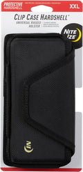 Nite Ize Clip Case Hardshell Universal Rugged Holster - Holster for Men's & Women's Belts - Utility Belt Pouch - Phone Accessories - Cell Phone Pouch - XX-Large, Black