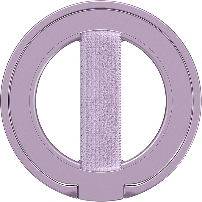 EWA MagOne Ultra Phone Grip Stand with Replaceable Elastic Finger Loop, Removable Magnetic Ring Holder Kickstand Loop, Accessories for iPhone 16, 15, 14, 13 Pro/Max/Plus (Purple)