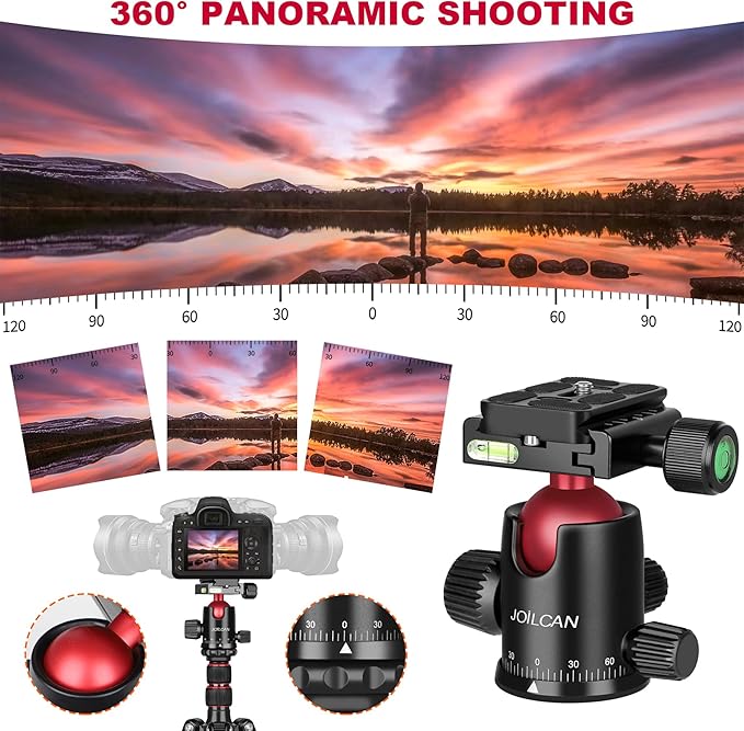 Victiv 80/85 inches Heavy Duty Tripod for Camera and Phone, 85" Camera Monopod Tripod, DSLR Binoculars Spotting Scope Camcorders Video Tripod Stand, 360 Degree Ball Head, 35 lbs Loads