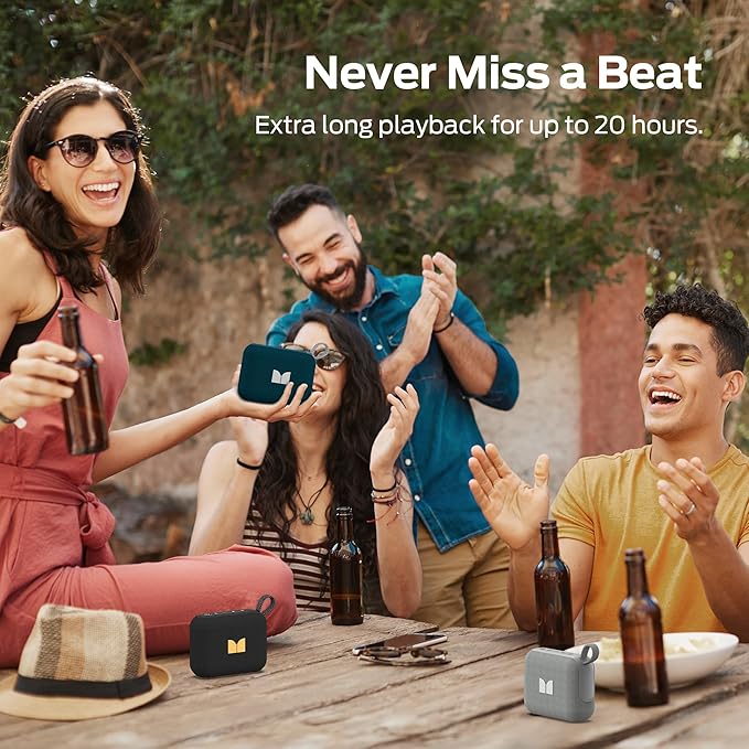 Monster Cube 1 Portable Bluetooth Speaker, IPX7 Waterproof, Bluetooth 6.0, 20H Playtime, Powerful Stereo Sound, Speaker for Home, Outdoors and Travel, Blue