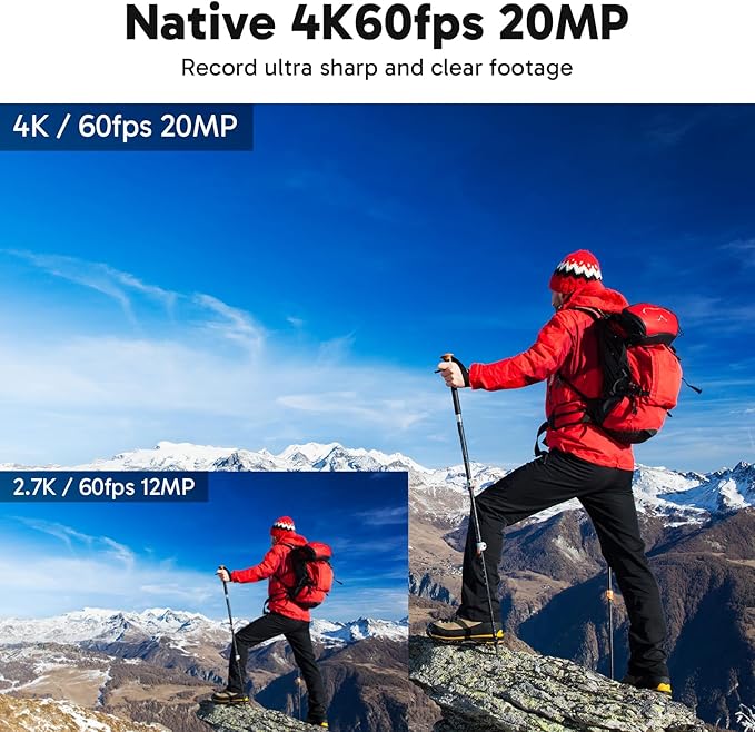 AKASO V50 Elite 4K60fps Touch Screen WiFi Action Camera Voice Control EIS 131 feet Waterproof Camera 8X Zoom Remote Control