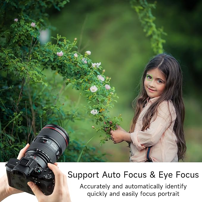 VILTROX EF-NEX IV Lens Adapter - Auto-Focus EF to E Mount Ring Compatible with Canon EF/EF-S Lens for Sony E Mount Camera: NEX A9II, A7III, A9, A7RIII, A7RII, A7R, A7M3