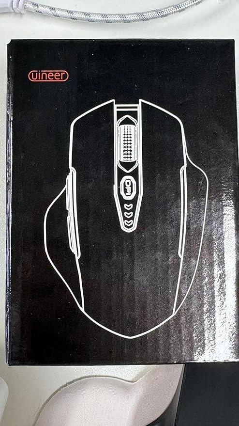 Wireless Mouse,Upgraded 2.4GHz Rechargeable (Battery Level Visible) Ergonomic Computer Mouse,4 Levels DPI, Wireless Mice for Laptop Computer(Yellow)