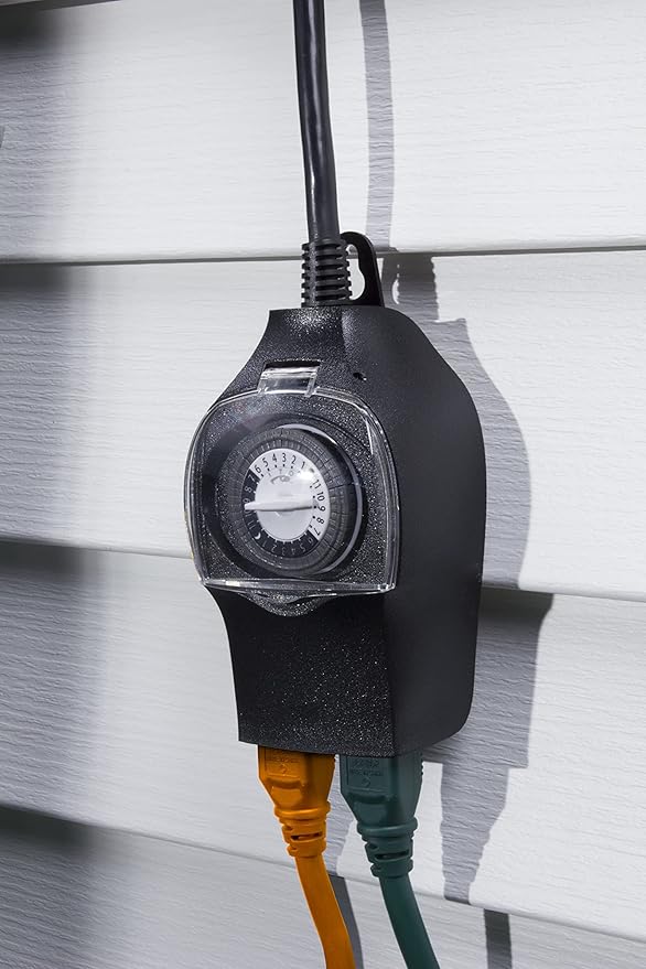 Intermatic HB35K 24 Hour 10-Amp Outdoor Timer for Decorations and Lights, Weatherproof