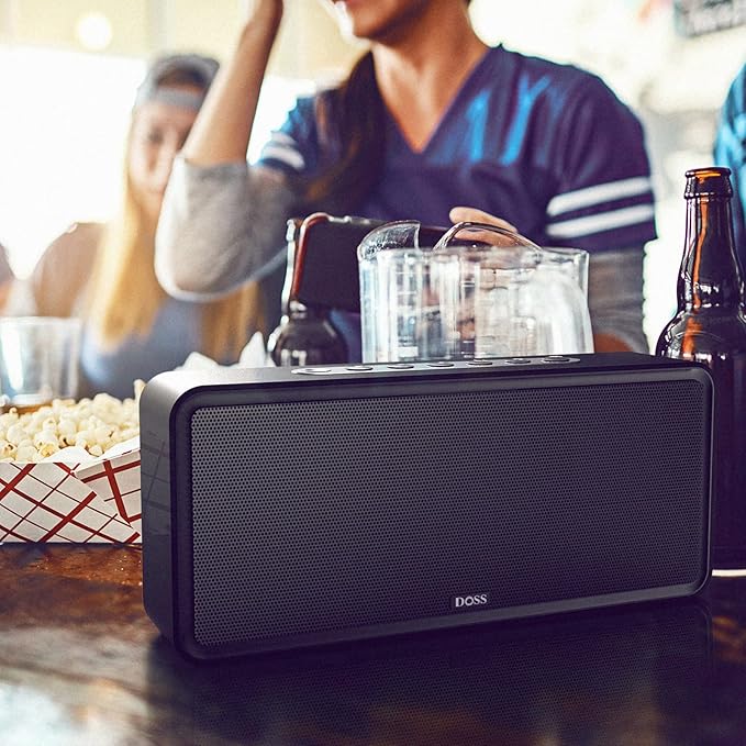 DOSS SoundBox XL Bluetooth Speaker with Subwoofer, 32W Loud Sound with Booming Bass, Dual DSP Technologies, 10H Playtime, USB-C, TWS, 2.1 Audio Channel for Home, Indoor and Office - Upgraded