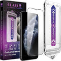 2 Pack Screen Protector for iPhone 11 Pro Max/iPhon XS Max, 9H Tempered Glass, Full Coverage, Anti-Fingerprint, Auto Dust-Elimination, No Bubble, Easy Installation