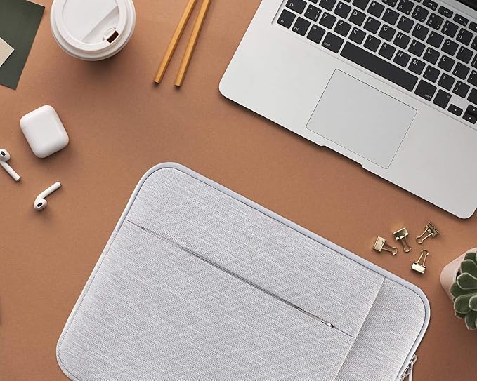 Lacdo Laptop Sleeve Case for 14 inch New MacBook Pro M4/M3/M2/M1 Chips Pro Max A3112 A3401 A3185 A2918 A2992 A2779 2024-2021, 13.8" 13.5" Microsoft Surface Laptop 7th 6 5 4 3 Computer Bag, Gray