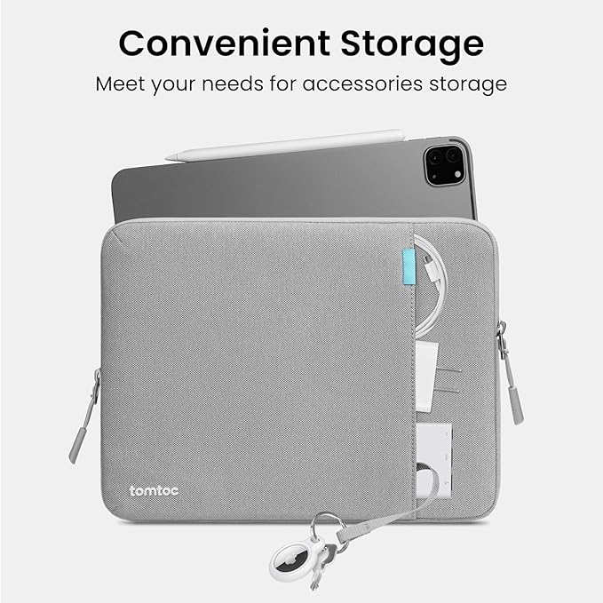 tomtoc 360 Protective Tablet Sleeve for iPad Pro 11-inch (M4/4th/3rd/2nd/1st Gen), iPad Air 11-inch (M3/M2) 2025 with Magic Keyboard/Smart Keyboard Folio, iPad (A16)11-in, Water-Resistant Tablet Case