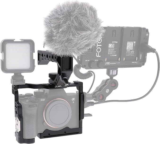 A7 IV Cage Support, Hersmay Camera Cage with Top Handle for Sony A7 IV / A7S III Full Frame mirrorless Camera