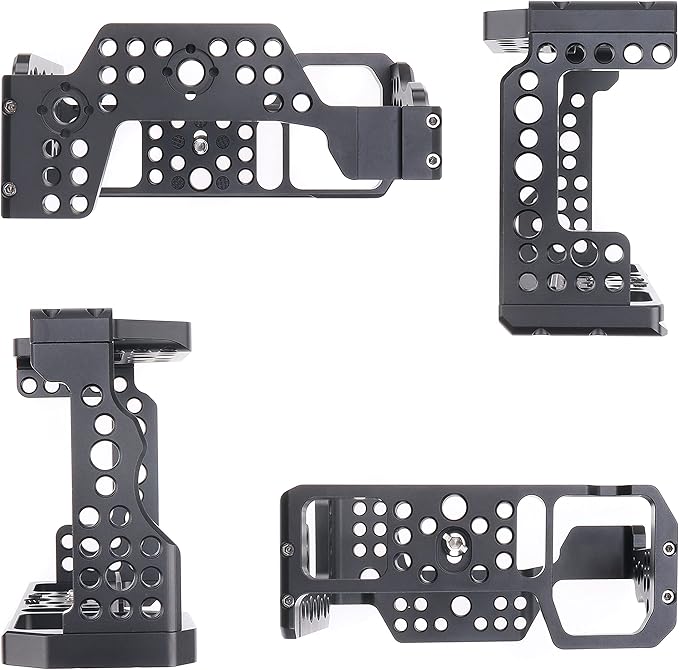 Hersmay A7III Cage with Top Handle, A9 Camera Cage for Sony A7III / A7RIII /A9 /A7II Mirrorless Camera, Multiple 1/4" 3/8" Screw Holes for Vlogging Video Shooting Filmmaking Rig