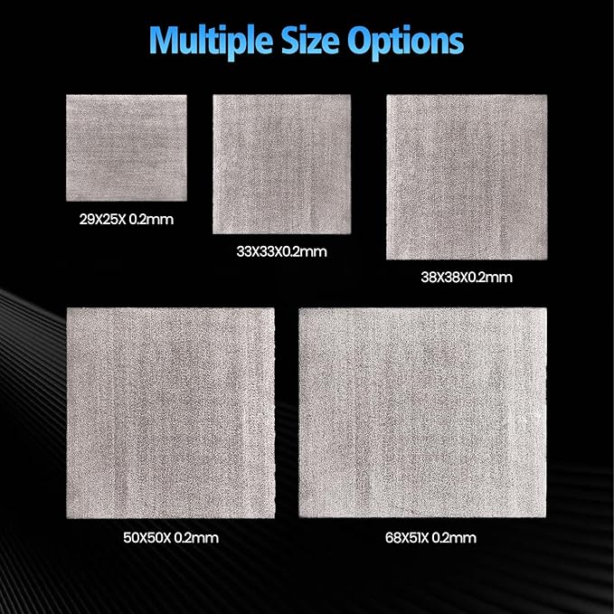 Thermal Pad,50 * 50 * 0.2mm,Graphene Thermal Pads for GPU/CPU/SSD/Electronics - Highly Efficient,Compressible (50 * 50mm)