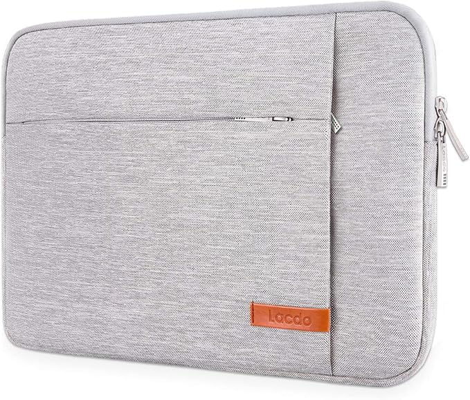 Lacdo Laptop Sleeve Case for 13 inch Microsoft New Surface Pro 11th Copilot+PC, Surface Pro 10/9/8/X/7/6/5, 12.4 inch Microsoft Surface Laptop Go 3/2/1 Shockproof Water-Resistant Computer Bag, Gray