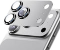 Hoerrye for iPhone 17 Pro Camera Lens Protector - [12FT Shatterproof Military Grade] [Strong Adsorption] Metal Top 9H+ Tempered Glass Camera Screen Full Protective Cover Case Friendly,Silver
