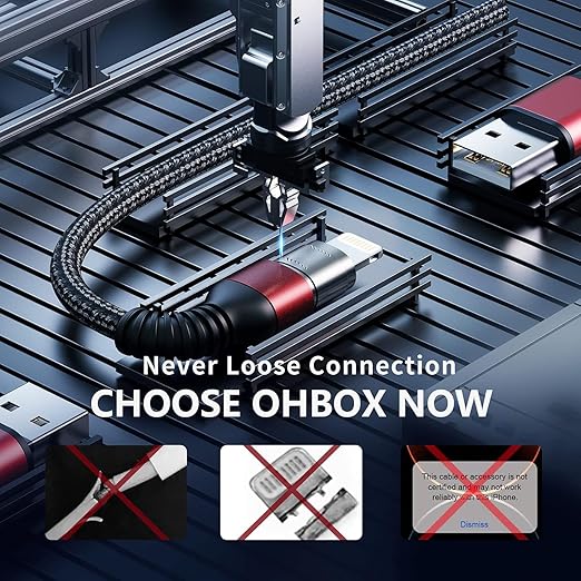 iPhone Charger Cable [Apple MFi Certified] 3Pack 3FT USB-A to Lightning Cable Nylon Braided Fast Charging Cord Compatible with iPhone 14/13/12/11 Pro Max/XR/XS/X/8/7/Plus/6S iPad/iPod/AirPods