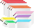 SUNEE Multisize Mesh Zipper Pouches (7 Colors, 21 Packs), Water-Resistant Zip Bag for School Office Supplies, Puzzles & Games Organizing Storage