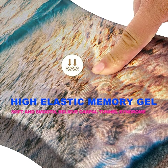 Mouse Pad Wrist Support, Ergonomic Mouse Pad with Massage Dot, Comfortable Computer Mouse Pad for Laptop, Wrist Rest Pain Relief Mousepad with Non-Slip PU Base for Office & Home, 12 x 8 in