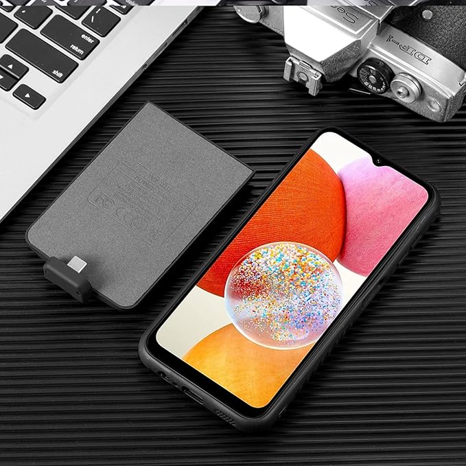 Fey Battery Case for Galaxy A34, Extended Charging Cases for Samsung Galaxy A34 5000mAh Rechargeable External Backup Power Bank Charger Cover, Black