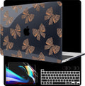 MEEgoodo Case for MacBook Pro 13 inch Case 2022 2021 2020 New A2338 M2/M1 A2251 A2289, Laptop Hard Shell with Keyboard & Camera Cover Compatible with 13 inch MacBook Pro, Leopard Print Bows