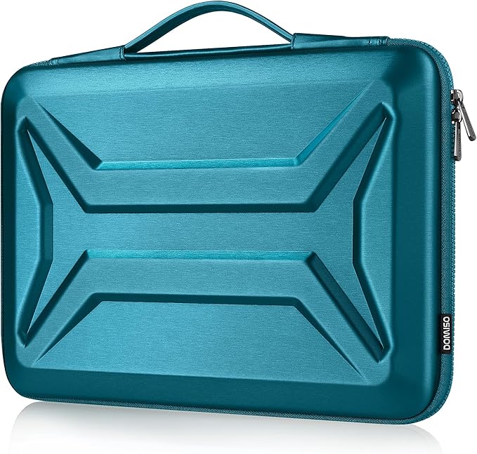 DOMISO 15.6 Inch Laptop Case Rugged Sleeve Waterproof Hard Shell Protective Cover Fits Most 15.6" Laptops/Macbook Pro/Lenovo IdeaPad/HP ENVY/Dell XPS (Teal)