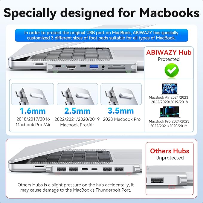 USB C Adapter HDMI USB Multiport Hub,8 in 2 Accessories with HDMI,Thunderbolt 3,USB C and 3 USB A 3.0 Data Ports SD TF Card Reader, Audio(Sliver)