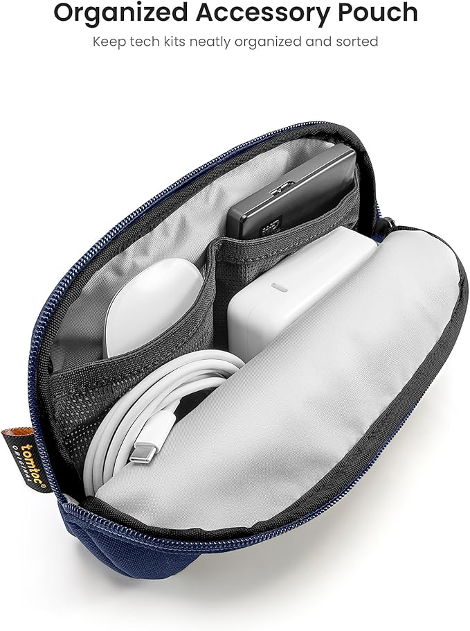 tomtoc 360 Protective Laptop Sleeve Set for 13-inch MacBook Air M4/A3240 2025, M3/A3113, M2/A2681 M1/A2337, 13-inch MacBook Pro M2/A2686 M1/A2338, Water-Resistant Laptop Case with Accessory Pouch