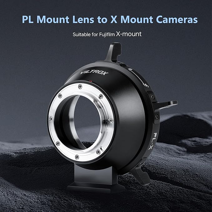 VILTROX PL-X Lens Adapter, Lens Converter Ring Camera Lens Mount Adapter Ring Compatible with PL Lens to Fuji X-Mount Cameras X-Pro1/X-Pro2/X-E1/X-E2/X-E2s/X-E3/X-H1/X-T1/X-T2/X-T3
